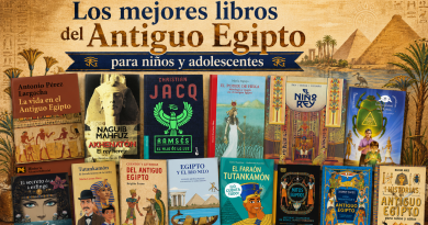 Composición artística sobre los mejores libros del Antiguo Egipto para adolescentes